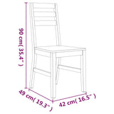 5 Piece Dining Set Solid Wood Acacia