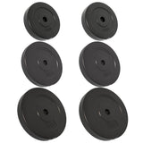 Weight Plates 6 pcs 30 kg Cement - Front View