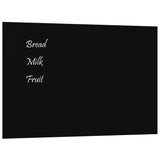 Wall-mounted Magnetic Board Black 40x30 cm Tempered Glass - Front View