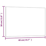 Wall-mounted Magnetic Board Black 40x30 cm Tempered Glass - 45-Degree Angle
