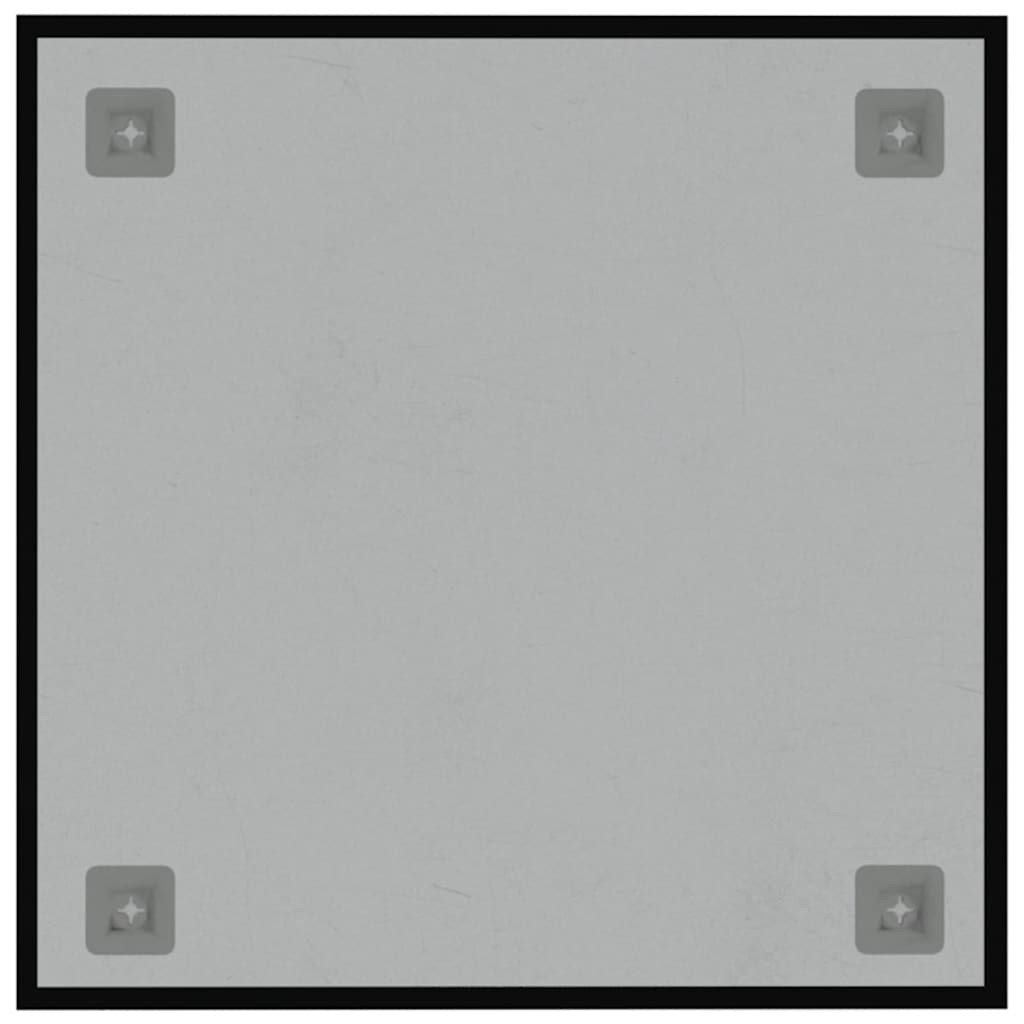 Wall-mounted Magnetic Board Black 40x40 cm Tempered Glass
