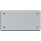 Wall-mounted Magnetic Board Black 80x40 cm Tempered Glass