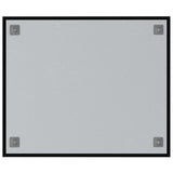 Wall-mounted Magnetic Board Black 60x50 cm Tempered Glass