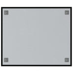 Wall-mounted Magnetic Board Black 60x50 cm Tempered Glass