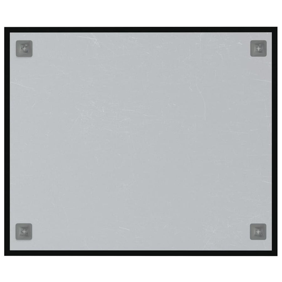 Wall-mounted Magnetic Board Black 60x50 cm Tempered Glass