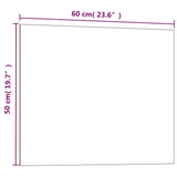 Wall-mounted Magnetic Board Black 60x50 cm Tempered Glass - 45-Degree Angle