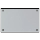 Wall-mounted Magnetic Board Black 80x50 cm Tempered Glass