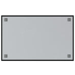 Wall-mounted Magnetic Board Black 80x50 cm Tempered Glass