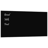 Wall-mounted Magnetic Board Black 100x50 cm Tempered Glass