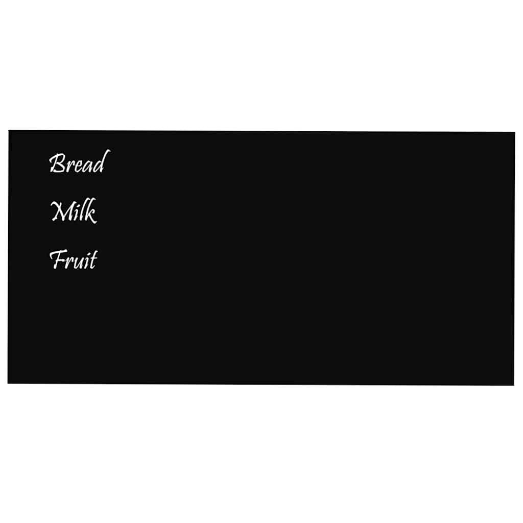Wall-mounted Magnetic Board Black 100x50 cm Tempered Glass