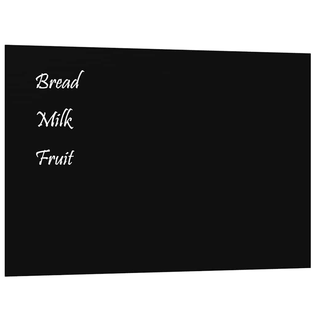 Wall-mounted Magnetic Board Black 60x40 cm Tempered Glass