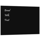 Wall-mounted Magnetic Board Black 60x40 cm Tempered Glass