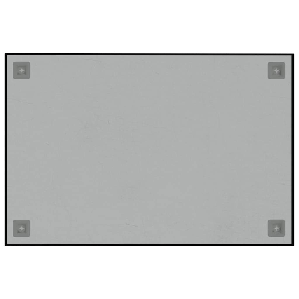 Wall-mounted Magnetic Board Black 60x40 cm Tempered Glass