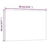 Wall-mounted Magnetic Board Black 60x40 cm Tempered Glass - Rear View