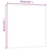 Wall-mounted Magnetic Board Black 60x60 cm Tempered Glass - Rear View
