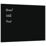 Wall-mounted Magnetic Board Black 80x60 cm Tempered Glass - Front View