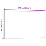 Wall-mounted Magnetic Board Black 100x60 cm Tempered Glass
