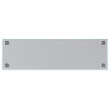 Wall-mounted Magnetic Board White 100x30 cm Tempered Glass - Top-Down View