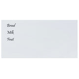Wall-mounted Magnetic Board White 100x50 cm Tempered Glass - Side View