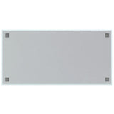 Wall-mounted Magnetic Board White 100x50 cm Tempered Glass - Top-Down View
