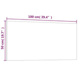 Wall-mounted Magnetic Board White 100x50 cm Tempered Glass - 45-Degree Angle