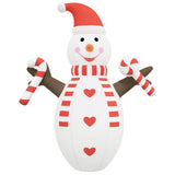 Christmas Inflatable Snowman with LEDs 630 cm - Top-Down View