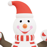 Christmas Inflatable Snowman with LEDs 630 cm - Rear View