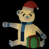 Christmas Inflatable Teddy Bear LED 180 cm - Front View
