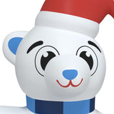 Christmas Inflatable Teddy Bear LED 240 cm - 45-Degree Angle
