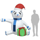 Christmas Inflatable Teddy Bear LED 240 cm - Extra Image