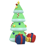 Inflatable Christmas Tree with LEDs 240 cm - Top-Down View