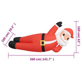 Christmas Inflatable Lying Santa LED 160 cm - Extra Image
