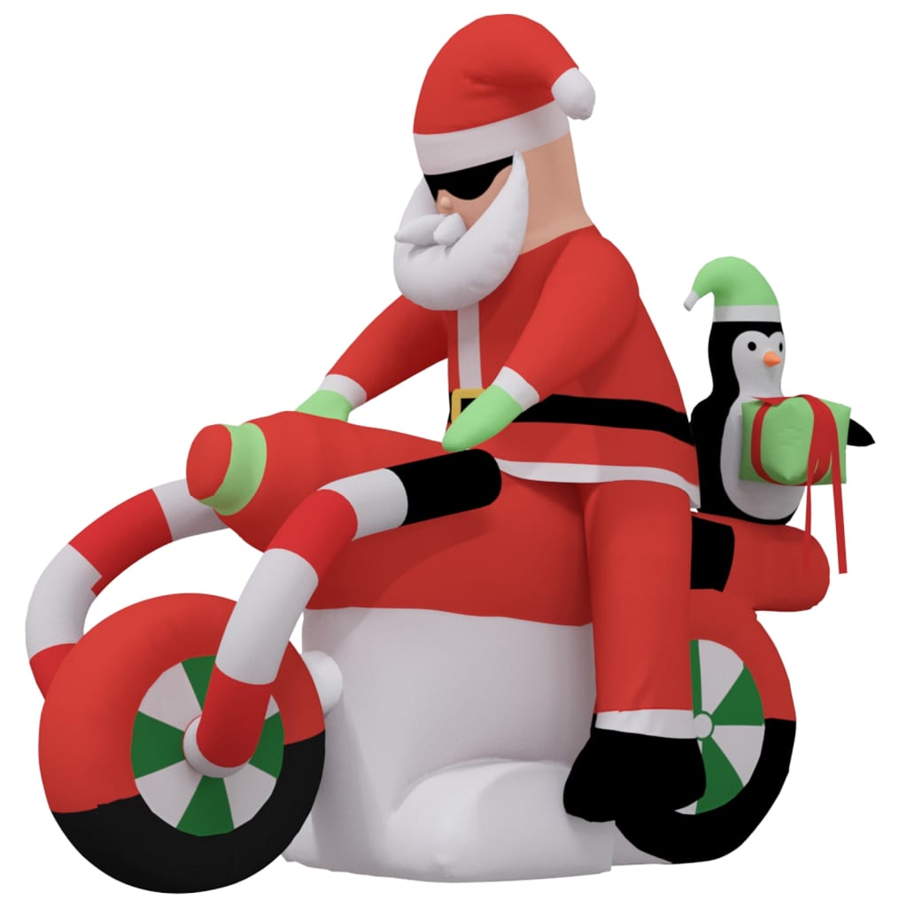 Christmas Inflatable Santa on Motorcycle LED 158 cm