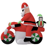 Christmas Inflatable Santa on Motorcycle LED 158 cm - Top-Down View