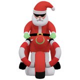 Christmas Inflatable Santa on Motorcycle LED 158 cm - 45-Degree Angle
