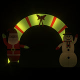 Christmas Inflatable Santa & Snowman Arch Gate LED 270 cm - Front View