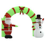Christmas Inflatable Santa & Snowman Arch Gate LED 270 cm - Top-Down View