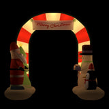 Christmas Inflatable Santa & Snowman Arch Gate LED 260 cm - Front View