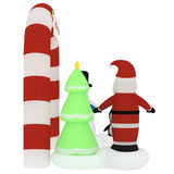 Christmas Inflatable Santa & Snowman Arch Gate LED 260 cm - 45-Degree Angle