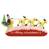 Christmas Inflatable Santa and Reindeer Decoration LED 145 cm - Side View