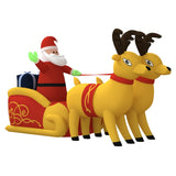 Christmas Inflatable Santa and Reindeer Decoration LED 130 cm - Side View