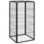 Dog Playpen 4 Panels Black 50x100 cm Powder-coated Steel