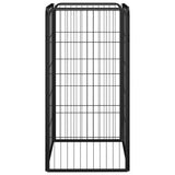 Dog Playpen 4 Panels Black 50x100 cm Powder-coated Steel