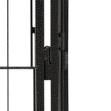 24-Panel Dog Playpen Black 50x100 cm Powder-coated Steel - 45-Degree Angle