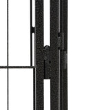 40-Panel Dog Playpen Black 50x100 cm Powder-coated Steel - 45-Degree Angle