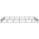20-Panel Dog Playpen Black 100x50 cm Powder-coated Steel