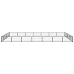 24-Panel Dog Playpen Black 100x50 cm Powder-coated Steel