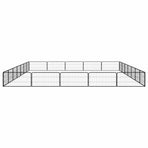 24-Panel Dog Playpen Black 100x50 cm Powder-coated Steel