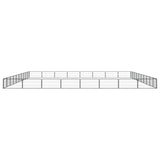 36-Panel Dog Playpen Black 100x50 cm Powder-coated Steel - Top-Down View