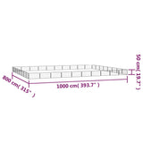 36-Panel Dog Playpen Black 100x50 cm Powder-coated Steel - Close-Up Angle